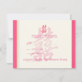 PixDezines Dubbele Geluk, RSVPs voor 5x7 nodigt ui RSVP Kaartje (Achterkant)