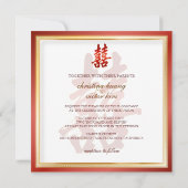 PixDezines DUBBELE HAPPINESS, CHINESE WEDDING Kaart (Achterkant)