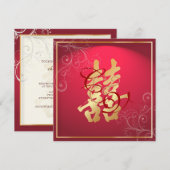 PixDezines Dubbelgeluk, Chinees huwelijk Kaart (Voorkant / Achterkant)