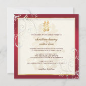 PixDezines Dubbelgeluk, Chinees huwelijk Kaart (Achterkant)