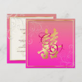 PixDezines Dubbelgeluk, Chinees huwelijk Kaart (Voorkant / Achterkant)