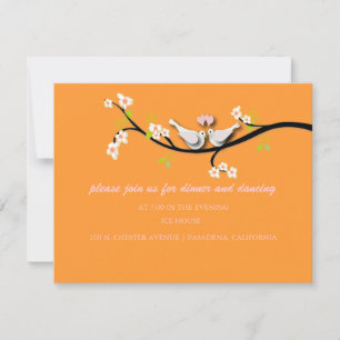 PixDezines duiven/liefdesvogels/dikke kleur Kaart