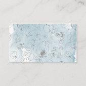 PixDezines Dusty Blue Rozen Display Shower Informatiekaartje (Achterkant)