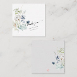 PixDezines Dusty Blue Waterverf Cotton Buds Note Notitiekaartje