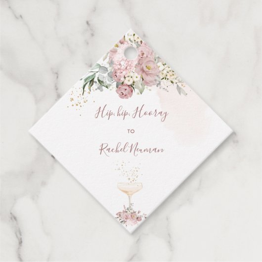 PixDezines Dusty Roos Bedankjes Labels (Voorkant)