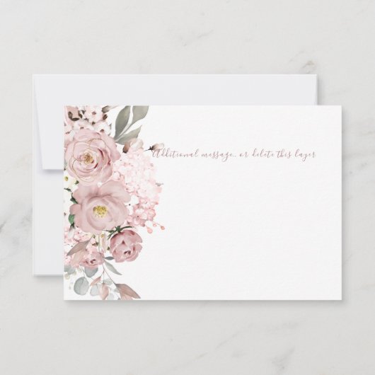 PixDezines Dusty Roos Dank u Bedankkaart (Achterkant)