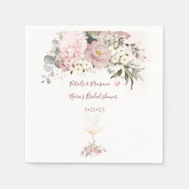 PixDezines Dusty Roos met Champagne Glass Napkins Servet