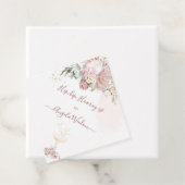 PixDezines Dusty Roos met champagneglas Bedankjes Labels (In situ)