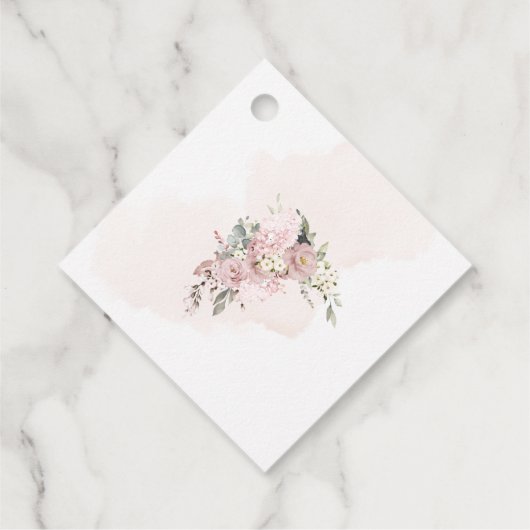 PixDezines Dusty Roos met champagneglas Bedankjes Labels (Achterkant)