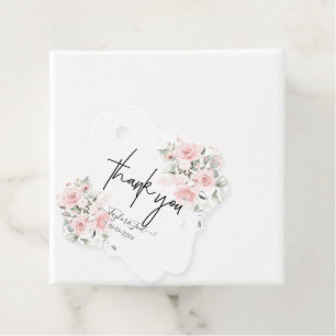 PixDezines Dusty Roses Dankjewel-handtekening-scri Bedankjes Labels