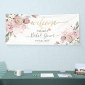 PixDezines Dusty Roses Waterverf Flowers Spandoek (Beurs)