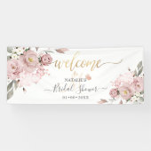PixDezines Dusty Roses Waterverf Flowers Spandoek (Horizontaal)