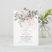 PixDezines Dusty Roze Vrijgezellenfeest Eucalyptus Kaart (Staand voorkant)