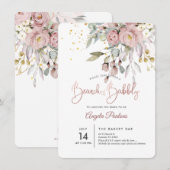 PixDezines Dusty Rozen Eucalyptus Brunch+Bubble Kaart (Voorkant / Achterkant)