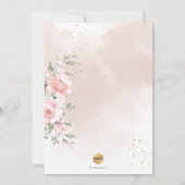 PixDezines Dusty Rozen, Rustic Waterverf Baptisme Kaart (Achterkant)