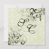 PixDezines EBONY SWIRLS/IVORY BAROQUE DAMASK Kaart (Voorkant)