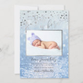 PixDezines Een ster is geboren, Stars+Snow Bokeh Kaart (Voorkant)