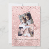 PixDezines Een ster is geboren, Stars+Snow Bokeh Kaart (Achterkant)