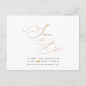 PixDezines Eenvoudig Elegant Faux Gold Luxe Script Briefkaart (Voorkant)