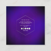 PixDezines Eenvoudig Elegant, Parelwit + Violet Vierkante Visitekaartje (Achterkant)