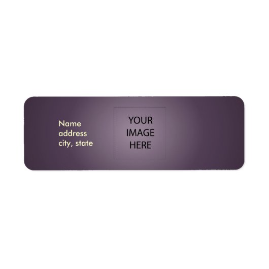 PixDezines Eenvoudige Amethyst Sjabloon Etiket (Voorkant)