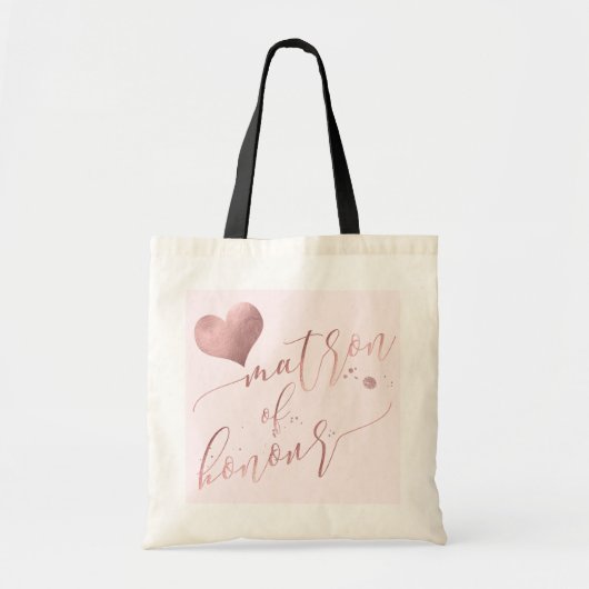 PixDezines Eer/Faux Roos Gouden Script Tote Bag (Voorkant)