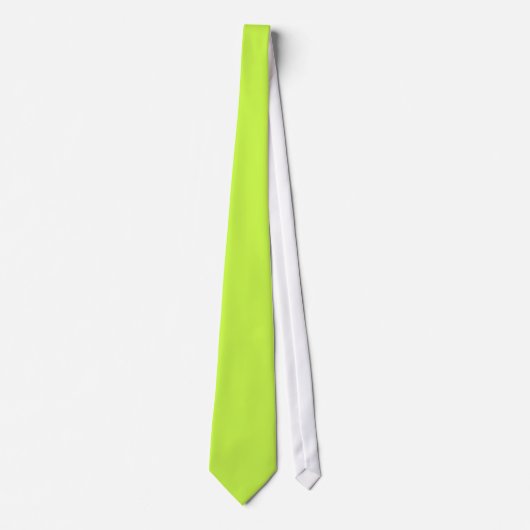 PixDezines Effen Fluorescerend groen, voeg monogra Stropdas (Voorkant)