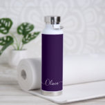 PixDezines Eggplant Paarse DIY-kleur Waterfles<br><div class="desc">PixDezines waterfles,  Eggplant/aubergine paars - DIY Color past deze aan met uw favoriete lettertype. Copyright © 2022 PixDezines™. Alle rechten voorbehouden.</div>