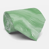 PixDezines Egyptisch Marmer, Groen Jade Stropdas (Opgerold)