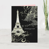 PixDezines EIFFEL TOWER INVITATIES/DIY-ACHTERGROND (Voorkant)