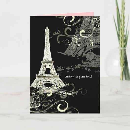 PixDezines EIFFEL TOWER INVITATIES/DIY-ACHTERGROND (Voorkant)