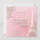 PixDezines EIFFEL TOWER INVITATIONS/DIY BACKGROUND Kaart (Achterkant)