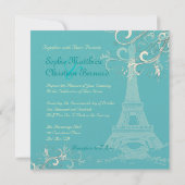 PixDezines EIFFEL TOWER INVITATIONS/DIY BACKGROUND Kaart (Achterkant)