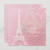 PixDezines EIFFEL TOWER INVITATIONS/DIY BACKGROUND Kaart (Voorkant / Achterkant)