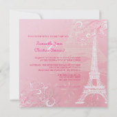 PixDezines EIFFEL TOWER INVITATIONS/DIY BACKGROUND Kaart (Achterkant)