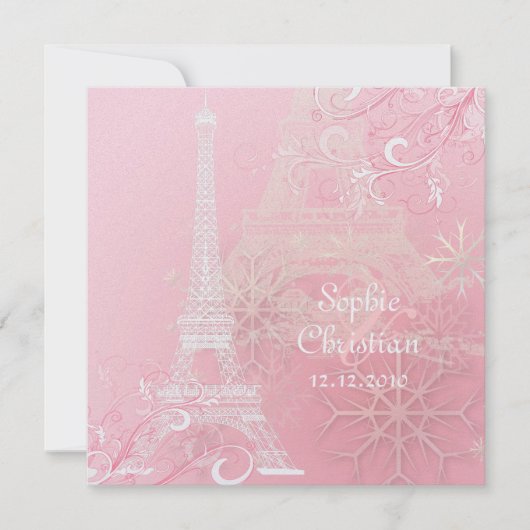 PixDezines EIFFEL TOWER INVITATIONS/DIY BACKGROUND Kaart (Voorkant)