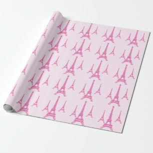 PixDezines eiffeltorens/roze/diy achtergrond Cadeaupapier