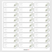 PixDezines Elegant Blauw Gom Gast Adres Label (Vel)