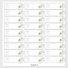 PixDezines Elegant Blauw Gom Gast Adres Label