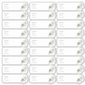 PixDezines Elegant Blauw Gom Gast Adres Label (Voorkant)