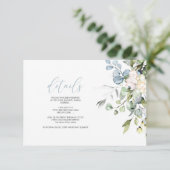 PixDezines Elegant Blue Gum Eucalyptus - GEGEVENS Kaart (Staand voorkant)