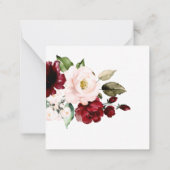 PixDezines Elegant Blush Burgundy Waterverf Rozen Notitiekaartje (Achterkant)