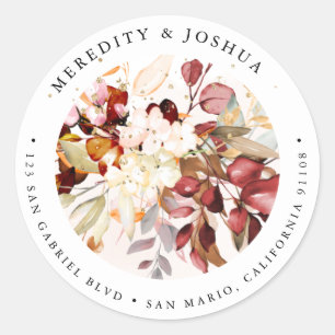 PixDezines Elegant Botanische Rust Eucalyptus Ronde Sticker