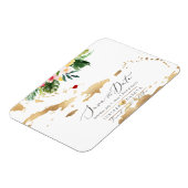 PixDezines Elegant Gold Caribbean Map Save Date Magneet (Linkerzijde)