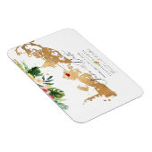 PixDezines Elegant Gold Key West Map, DIY hart Magneet (Rechterzijde)