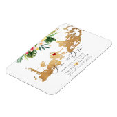 PixDezines Elegant Gold Key West Map, DIY hart Magneet (Linkerzijde)