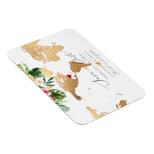 PixDezines Elegant Gold Map opslaan op datum Magneet (Rechterzijde)