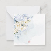 PixDezines Elegant H2 Ice Blue Hyde Cream Rozen Notitiekaartje (Achterkant)