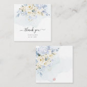 PixDezines Elegant H2 Ice Blue Hyde Cream Rozen Notitiekaartje (Voorkant / Achterkant)