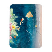 PixDezines Elegant Hawaiian DIY Map Save the Date Magneet (Verticaal)